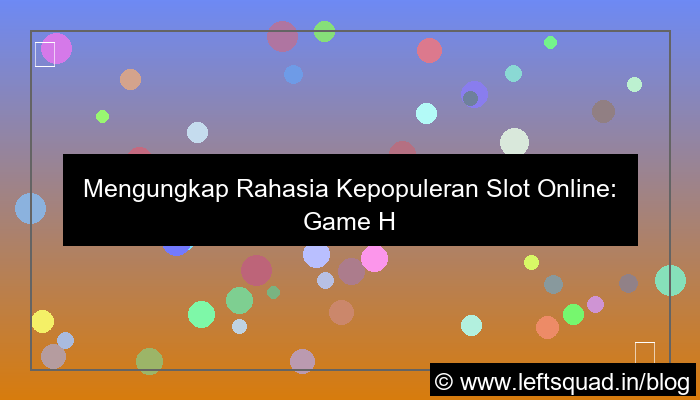 slot online game populer