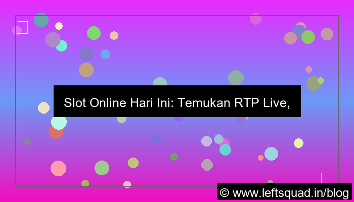 ilustrasi slot online hari ini